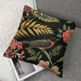 thumbnail image 7 of Shiartex Decorative Throw Lumbar Pillow Cover Vintage Elegant Butterfly Hibiscus Floral Old Black Fern Pattern Begonia Bird Flowers Exotic Calla Cozy Pillowcase for Couch Bed 2pcs White, 7 of 7