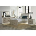 thumbnail image 2 of Panama Jack Boca Grande Modern Wood Queen Panel Upholstered Bed in Oak, 2 of 3