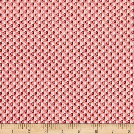 Stof Fabrics 4512-588 Petite Motifs Crescent Pink Cotton Fabric By The Yard