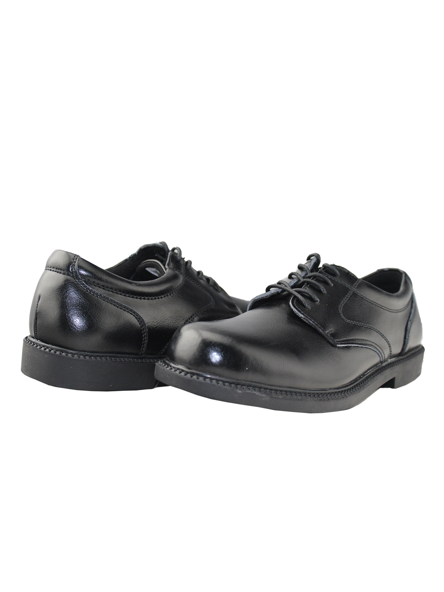 Mens Oxford Leather Shoes Comfortable Black Lace Up Slip and Oil Resistant Shoes - image 3 of 5