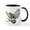 White/Black Inside, variant on CafePress - Gray Hawk Mug - 11 oz Ceramic Mug - Novelty Coffee Tea Cup