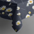 thumbnail image 5 of Darkblue Daisy Flower Yellow Centers Pattern Square Tablecloth,Waterproof Square Table Cover,Wipeable Spillproof Washable Table Cover for Home Kitchen Party Decor 52"x52"(132x132cm), 5 of 6