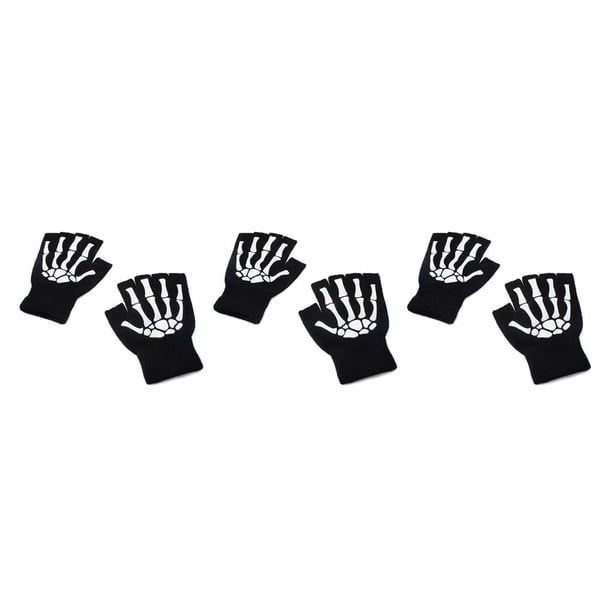 Eigraketly Manoplas para exteriores de Halloween tejidas, guantes sin dedos para montar a caballo Unisex, calentadores de bicicleta elásticos luminosos Type1 NO1 Eigraketly CBP109693