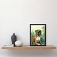 thumbnail image 2 of Boxer Dog in Flower Field Colourful Watercolour Illustration Artwork Framed Wall Art Print A4, 2 of 4