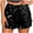 Black, variant on Womens Metallic Shorts Womens Metallic Booty Shorts High Waisted Shiny Rave Bottoms for Dance Festival Costumes(Gold,S)