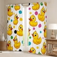 thumbnail image 2 of Manfei Colorful Polka Dots Curtains and Drapes,Cute Duck Black Out Curtains,Yellow White Curtains Pack of 2 (52x63 Each) For Kids,Super Cozy Room Decor, 2 of 6