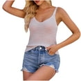thumbnail image 3 of Women's Summer Tank Top Sexy V Neck Sleeveless Knit Eyelet Camisole Shirts Basic Casual Workout Tees, 3 of 5