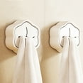 thumbnail image 1 of Non Punched Towels Cloths Storage Plugs Household Kitchen Bathroom Wall Adhesive Hooks Door Hooks Rear Hooks 2 PCS, 1 of 7