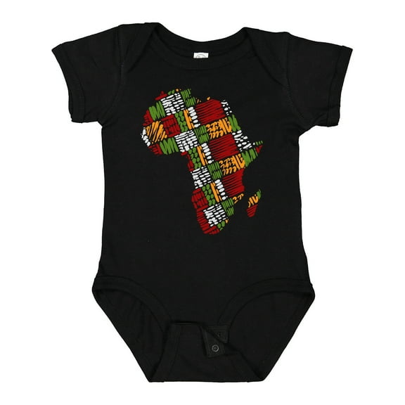 Inktastic Black History Month Africa in Handmade Textile Fabric Boys or Girls Baby Bodysuit