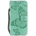 thumbnail image 2 of iPhone 6 Plus/ 6S Plus Wallet case, Allytech Pretty Retro Embossed Butterfly Flower Design PU Leather Book Style Wallet Flip Case Cover for Apple iPhone 6 Plus and iPhone 6S Plus, Green, 2 of 10