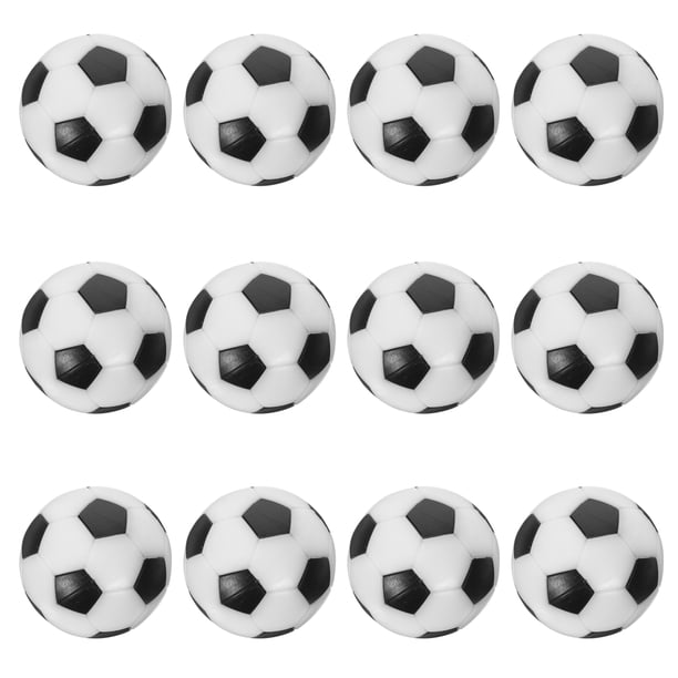 12 Unids 3.1CM Clásico Mini Juguete de fútbol Mesa Fútbol Fútbol Balones de repuesto Mesa de resina Juego de fútbol Accesorio de bola (Negro)