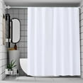 thumbnail image 6 of Plastic Shower Curtain - Water Repellent Flexible Sturdy Shower Liner for Bathroom Hotel Home Use, Easy Clean Lightweight Plastic Curtain for Shower Stall Water Protection Decor, 71*71in, White, 6 of 7