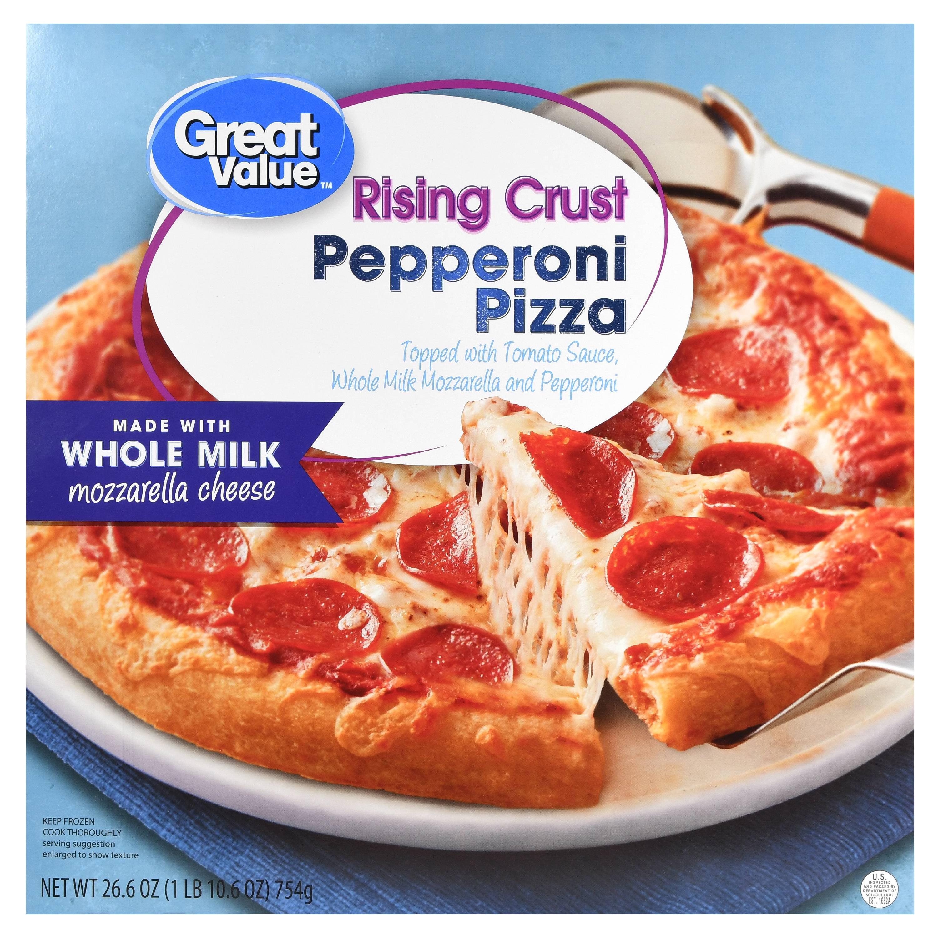 Great Value Frozen Rising Crust Pepperoni Pizza, 26.6 oz – Walmart ...