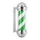 thumbnail image 2 of Poste de luz para barbería, luz de señalización para peluquería, resistente, impermeable, luz de letrero abierto para salón, luz giratoria para salón Verde blanco, 2 of 9