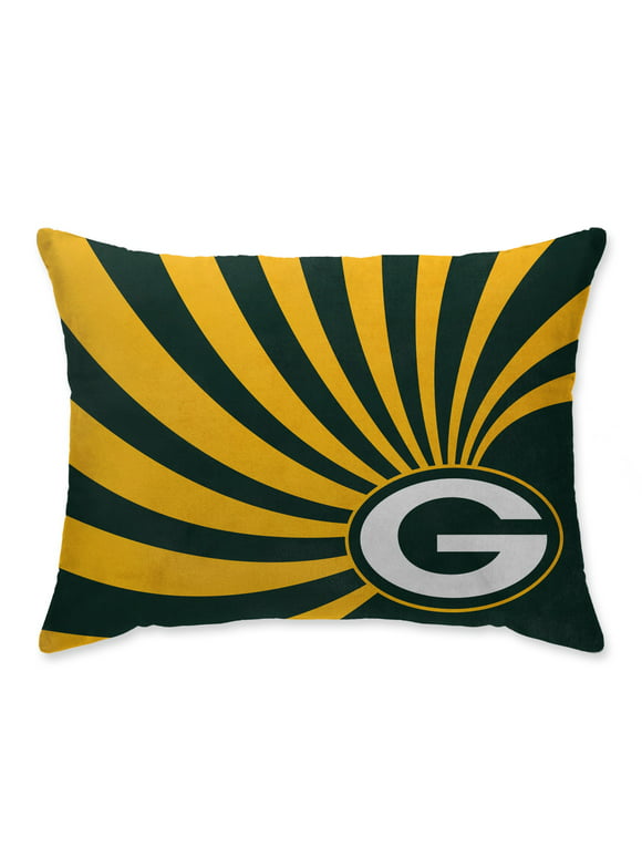 Green Bay Packers Super Plush Mink Wave Bed Pillow - Green