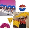 thumbnail image 2 of YIEMEEN Elegant Large Peony Petal Folding Hand Fan for Dance and Artistic Performances, 2 of 9