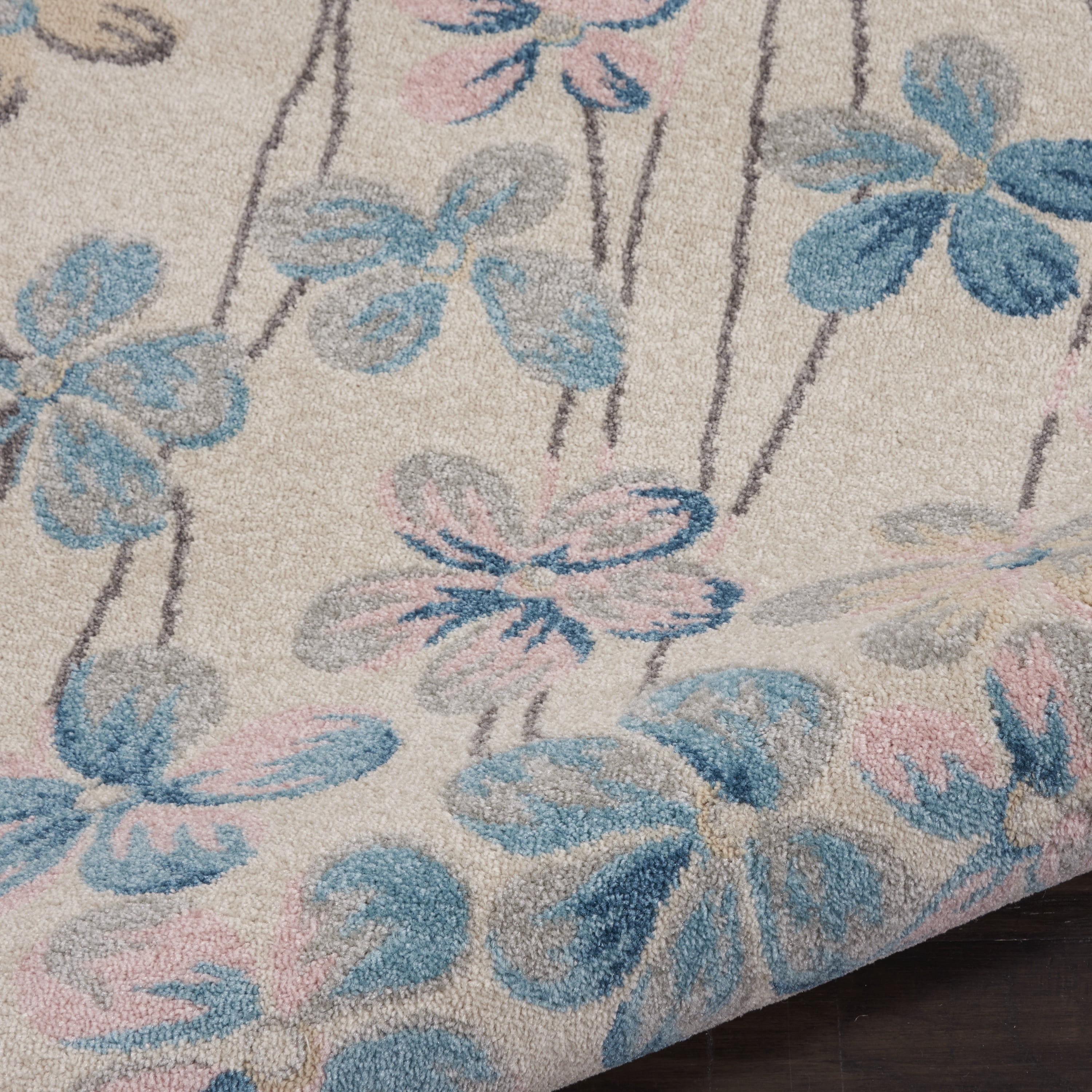 Desert Fields Contemporary Floral Ivory 8'10" x 11'10" Area Rug, (9' x 12')
