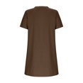 thumbnail image 5 of qolati Womens Summer Dresses Fashion 2025 Short Sleeve Henley Button Down Mini Dress Loose Fit Soft Casual Beach Vacation Sun Dresses, 5 of 6