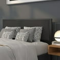 thumbnail image 2 of Flash Furniture Melbourne Classic Contemporary Traditional Panel Upholstered Adjustable Fabric Foam Metal Polyester Headboards, Queen, Black, 2 of 11