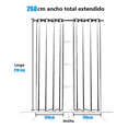 thumbnail image 3 of Cortina Traslucida Velo Sala Dormitorio 134*210cm 2 Paneles blanco, 3 of 5