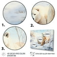 thumbnail image 3 of Designart "Winter Scenery Polar Bears in Snow IV" Animals Framed Wall Art Decor - Modern Farmhouse Blue Bear Entryway Framed Wall Art Print, 3 of 6