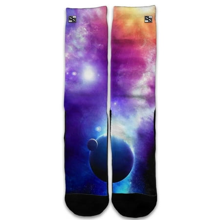 Custom Elite Style Athletic Sport Socks Crew 18 Inch / Sun Rays Galaxy (Best Shocks For 6 Inch Lifted Trucks)