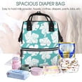 thumbnail image 5 of Daiia Vintage Floral Large Capacity Baby Bag Waterproof Stylish Diaper Bag Mummy Backpack Adjustable Straps Diaper BagBaby Essentials Bag, 5 of 6