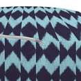 thumbnail image 3 of Navy Pouf Cover with Zipper, Diamond Shaped Blurry Ikat Pattern Chevron Effects Image, Soft Decorative Fabric Unstuffed Case, 30" W X 17.3" L, Eggplant Turquoise, by Ambesonne, 3 of 5