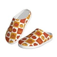 thumbnail image 2 of Lsque Pumpkin Plaid Pattern Womens Comfort Cotton on Scuff With Memory Foam and Anti-skid Sole Slipper-40/41, 2 of 7