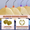 thumbnail image 3 of Uxcell Clothes Hanger Marker Blank Plastic Garment Tags Size Hanger Markers for Garment Color Coding Snap Labels Accessories Khaki, 3 of 7