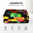 thumbnail image 6 of XMXT Flannel Warm Throw Blanket, Colorful Plant Leaves Bedroom Decor Blankets for Bed Couch Living Room, 50 x 70 inches, 6 of 9