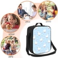 thumbnail image 5 of Lsque Goose White Flowers Lunch Bag Lunch Box for Women Men Reusable Insulated Lunch Tote Bag,Leakproof Thermal Cooler Sack Food Handbags Case High Capacity, 5 of 9