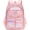 Pink, variant on Clear Backpack, Purple Transparent PVC, Heart Zipper Pull, Multiple Pockets, Adjustable Padded Straps