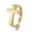 Gold, variant on 304 Stainless Steel Finger Rings Cross Gold Black Silver Size 7-12 17-21mm&nbsp; A47-Gold-11