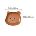 thumbnail image 3 of Teddy Bear Spitting Household Dining Table Garbage Tray, Transparent Plastic Fruit Candy Tray, Multifunctional for Parties Family Gatherings, Easy to Clean, 3 of 6