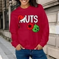 thumbnail image 2 of SOMOWI Mode Femmes Chandails à Capuchon & Chandails en Molleton Assortis pour Couples Chandail Sans Capuche Col Rond Festif Vacances Famille Rouge Sortie Automne Hauts S, 2 of 4