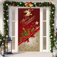thumbnail image 2 of LanSuare Christmas Decorations Christmas Door Cover, Xmas Gift Box Bow Background Banner, Door Hanging Covers Photo Booth Props for Winter Party Decorations, 35x79Inch, 2 of 8