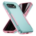thumbnail image 1 of KOMI for Google Pixel 9a Case: Dual Layer Protective Heavy Duty Cell Phone Cover Shockproof Rugged with Screen Protector - Military Protection Bumper Tough - Google Pixel 9A 6.3inch, Green Pink, 1 of 5