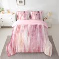 thumbnail image 2 of Castle Fairy Geometric Lines 7Pcs Bedding Comforter Set for Teens Boys Women Girls,Abstract Gradient Watercolor Queen Bedding Sets Super Cozy,Minimalist Stripes Queen Sheet Sets, 2 of 8