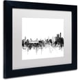 thumbnail image 2 of Trademark Fine Art "Istanbul Turkey Skyline B&W" Canvas Art by Michael Tompsett, White Matte, Black Frame, 2 of 4