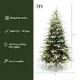 thumbnail image 2 of LuxenHome 7Ft Pre-Lit Flocked Fraser Fir Slim Artificial Christmas Tree, 2 of 9