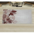 thumbnail image 1 of Flower Decorative Rug, Retro Floral Background Hibiscus Silhouettes Dramatic Romantic Nature Art, Quality Carpet for Bedroom Dorm and Living Room, 6 Sizes, Chesnut Brown, by Ambesonne, 1 of 1