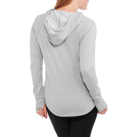 Danskin Now Women's Active Hoodie Pullover with Thumb Holes