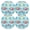 Blue, variant on Ryvnso Fruit and Heart Checkered Grid Round Plate Mats Dining Table Placemat Set of 4 for Holiday Decoration