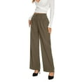 thumbnail image 5 of FUNYYZO Fall Women Long Trousers Elastic Wasit High Rise Work Pants Solid (Regular Legnth), 5 of 6