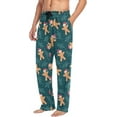 thumbnail image 5 of HPINK-T Gingerbread man Mens Sleep Pajama Pants Set Bottoms Ginger Man Christmas Fleece Lounge Sleepwear PJs, 5 of 13