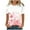 Pink, variant on Fesfesfes Women Tops Womens Fashion Short Sleeve Retro Round Neck Printed Loose Tops Blouse 3/4 Sleeve Blouses for Women Business Casual XL(US:10)