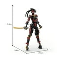 thumbnail image 6 of Samurai Style Mecha Girl Humanoid Building Block, Poseable Anime-Style Mechanical Girl Building Toy, Home Office Table Centerpiece Decor, 6 of 6