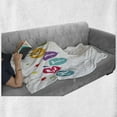 thumbnail image 6 of Retirement Party Soft Flannel Fleece Throw Blanket, Graphic Design Retirement Party Theme with Balloons and Stars, Cozy Plush for Indoor and Outdoor Use, 50" x 70", Multicolor, by Ambesonne, 6 of 6