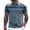 Blue, variant on Mens Pique Polo Shirt Color Blocked Striped Lapel Button Open Neck Pocket Casual Loose Trendy Business Short Sleeved Men'S Clothing